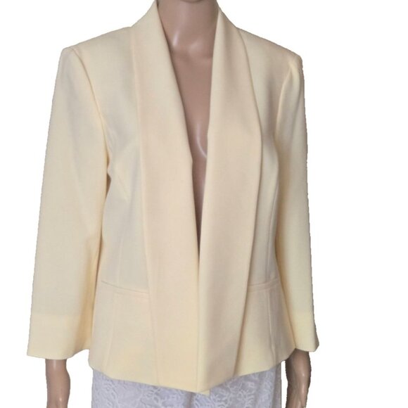 Black Label By Evan-Picone yellow Open Blazer size 12 - Picture 2 of 6